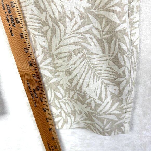 Gap Easy Pant Linen Blend Palm Tropical Elastic Waist Cropped Pants Womens S - Picture 7 of 11